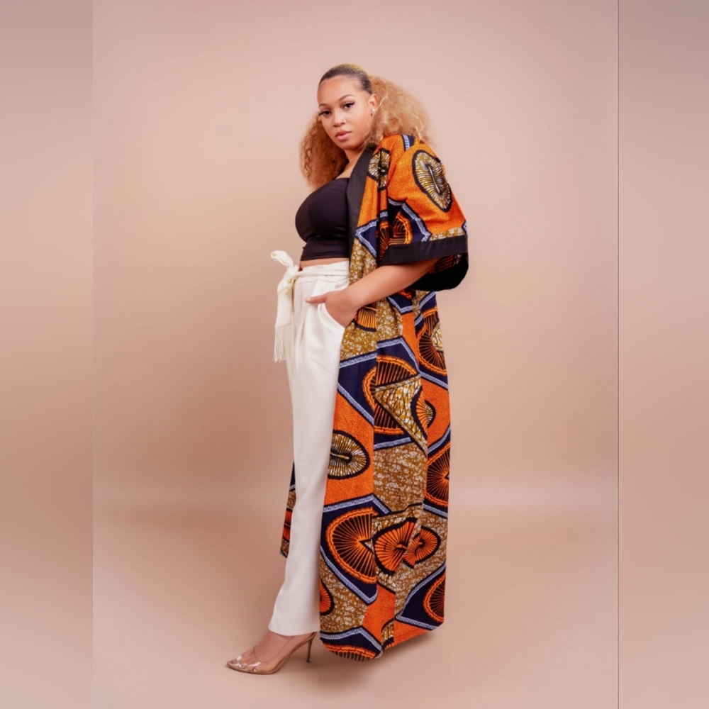 African Print Duster. African Kimono. African Robe. Multi Color. One Sz